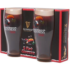 2 Piece Toucan Christmas Pint Glass Set