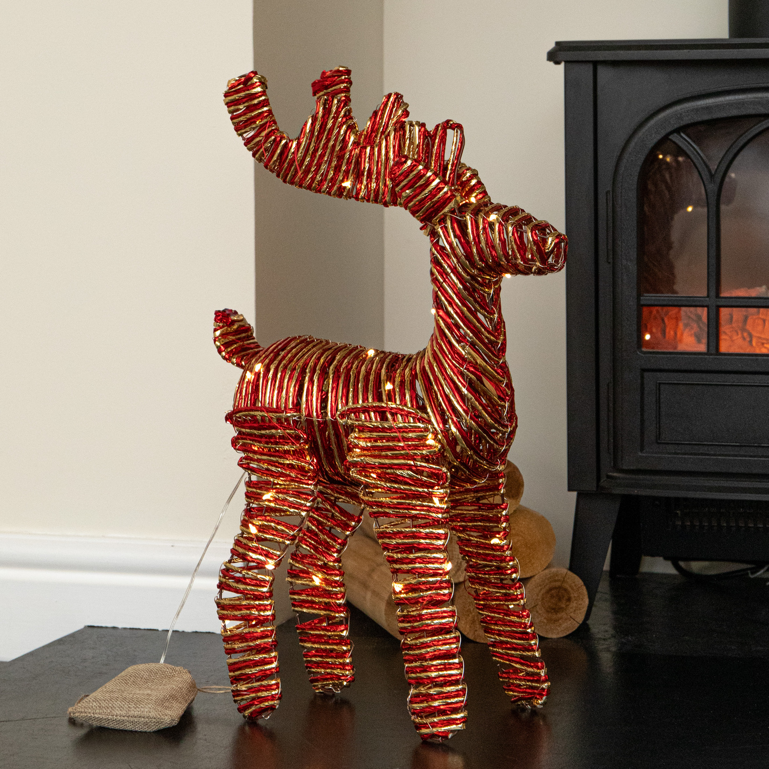 B&Q -  40Cm Light Up Christmas Reindeer With 50 Warm White Leds - Image 4