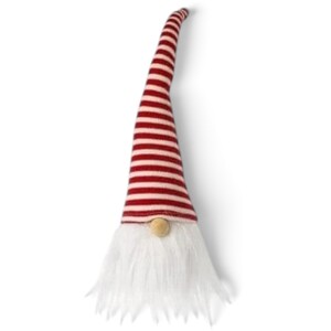 Red & White Striped Gonk Christmas Decoration