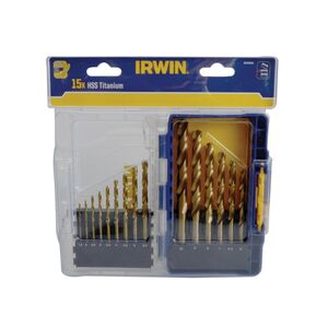 IRWIN Irwin Hss Titanium Metal Drill Bit Set, 15 Piece