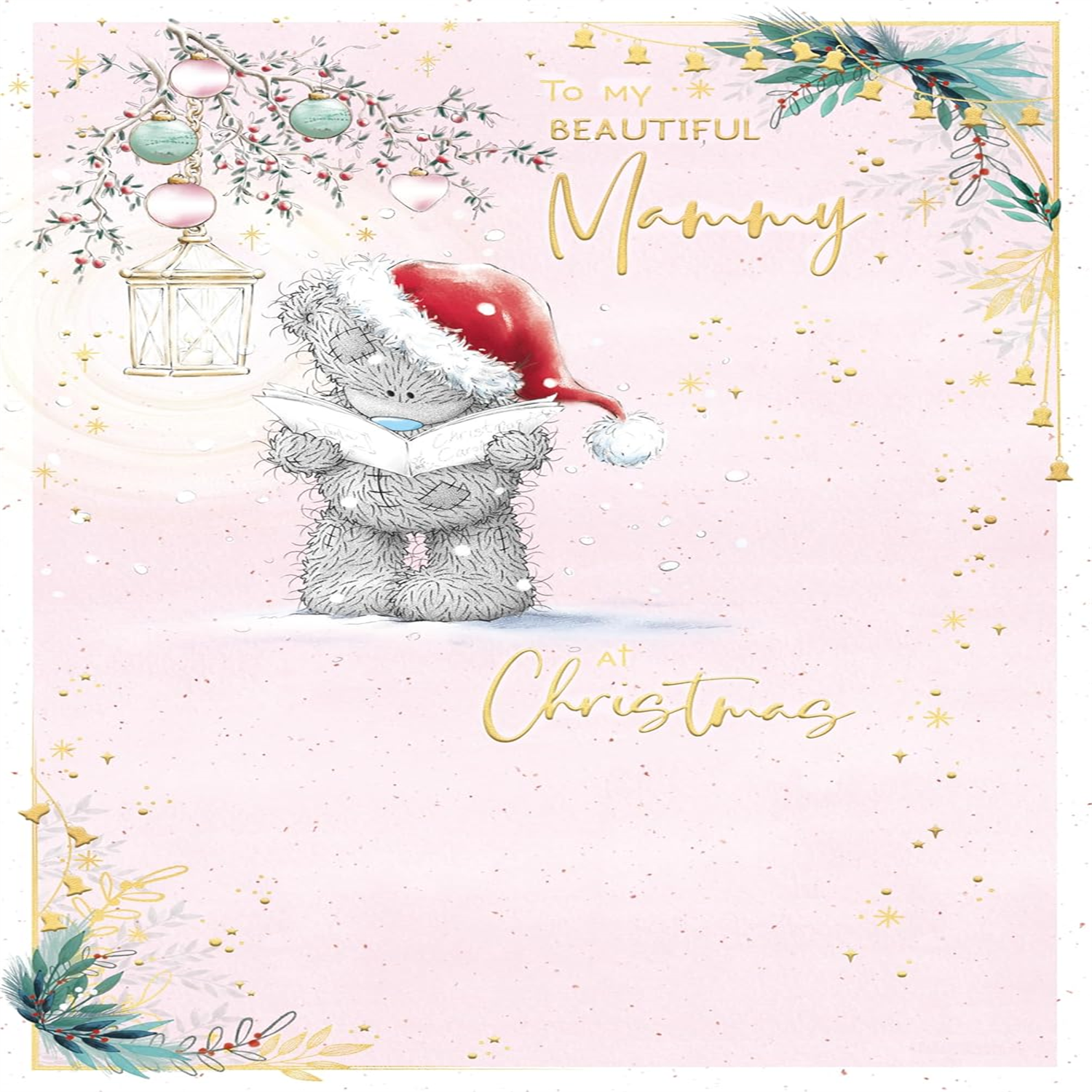 Bear With Carol Book Mammy Christmas Card - Image 3