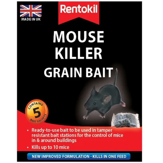 Rentokil Mouse Killer Grain pack of 5 PSM21.