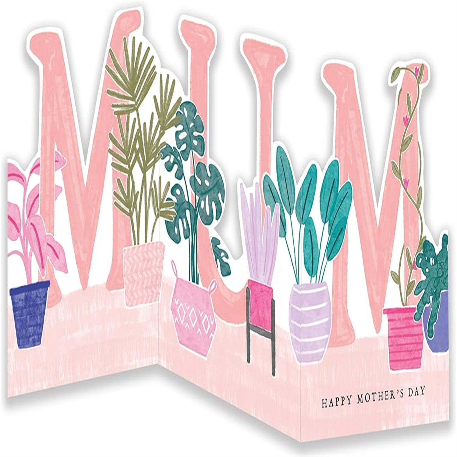 Luxury Handmade Fold-Out Three Panel Mother's Day Card For Mum - by Hotchpotch London - Image 3