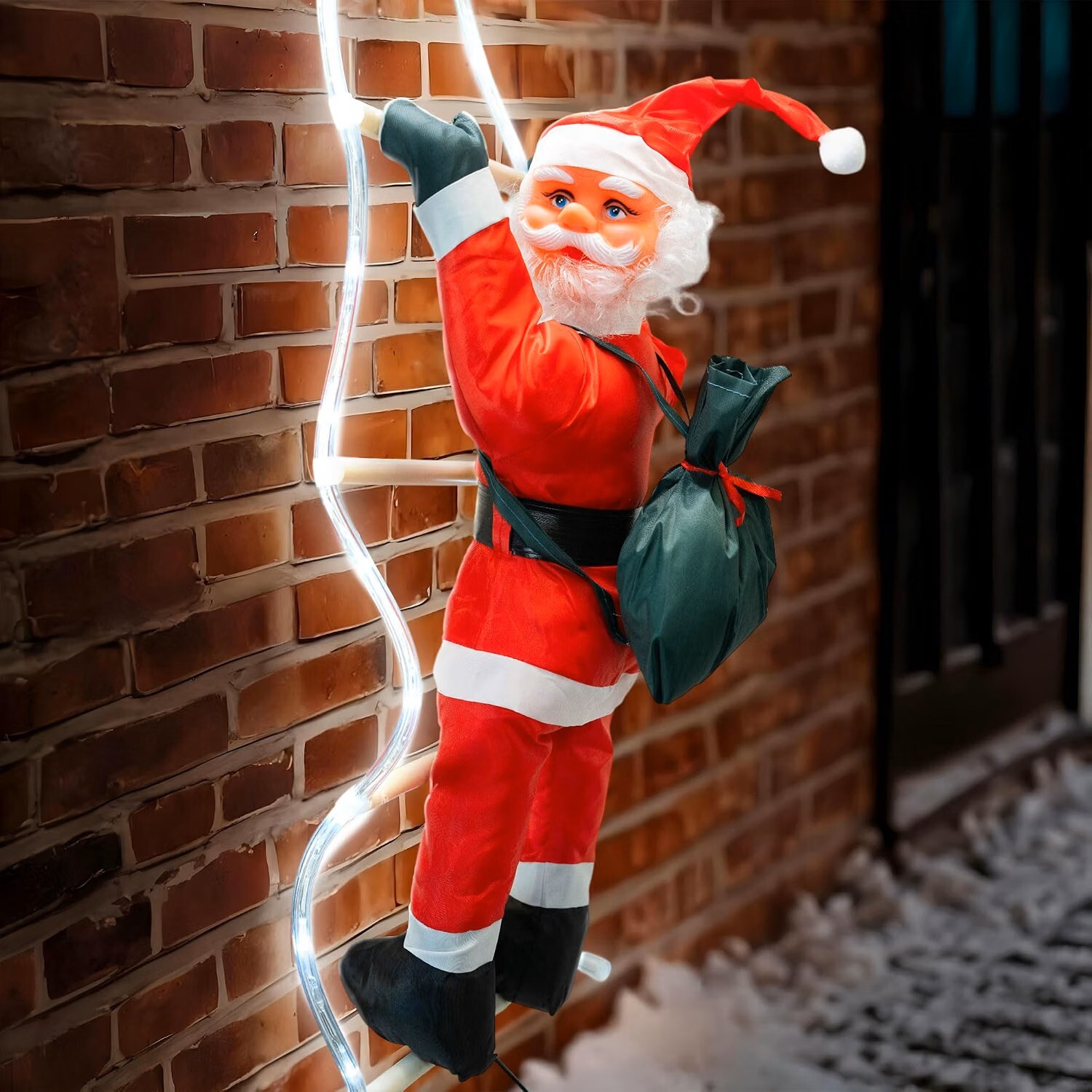 Globrite 60Cm Led Climbing Santa Decoration With 48 Lights - Led Climbing Santa