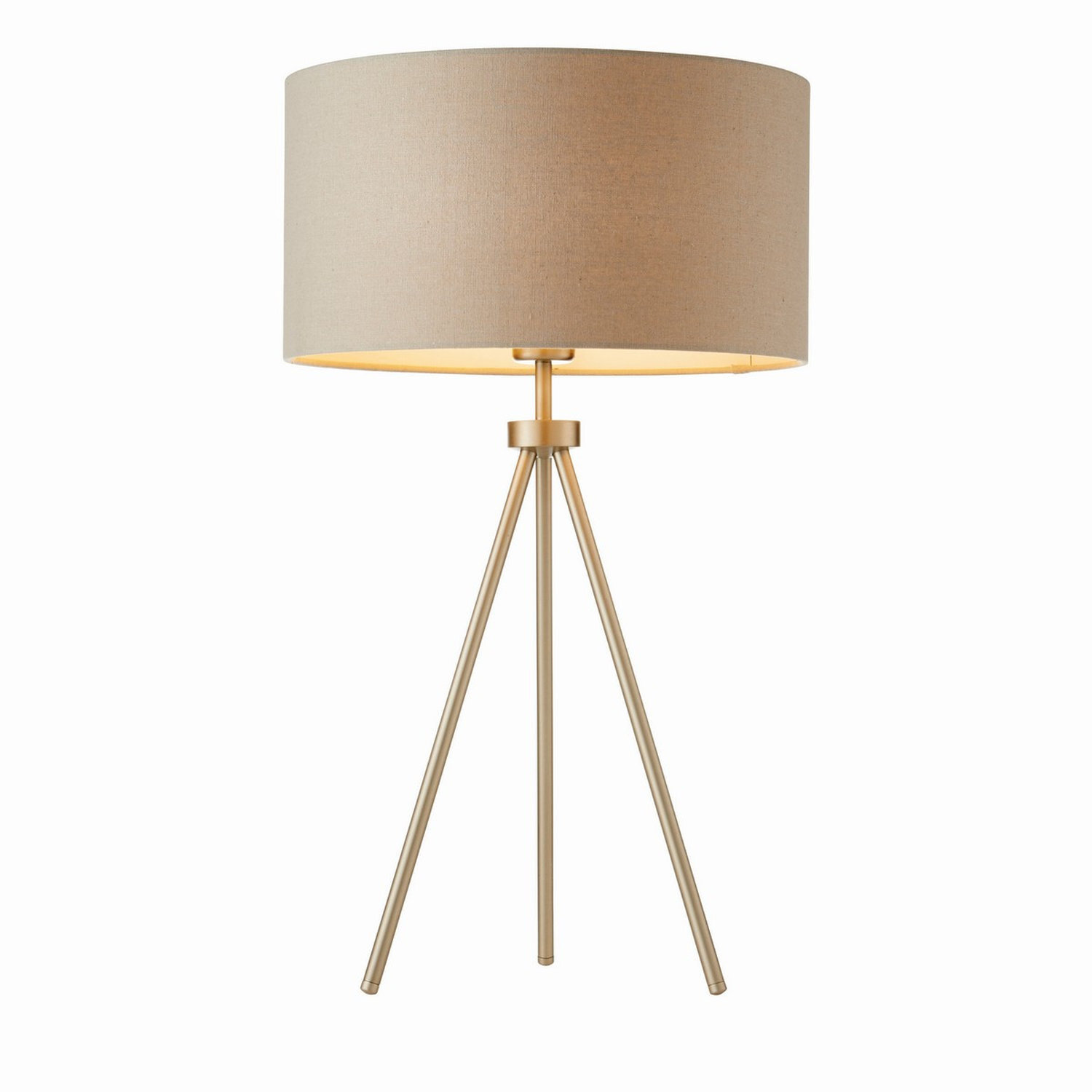 Pagazzi Grey Tri Matte Nickel Tripod Table Lamp With Shade - Image 7