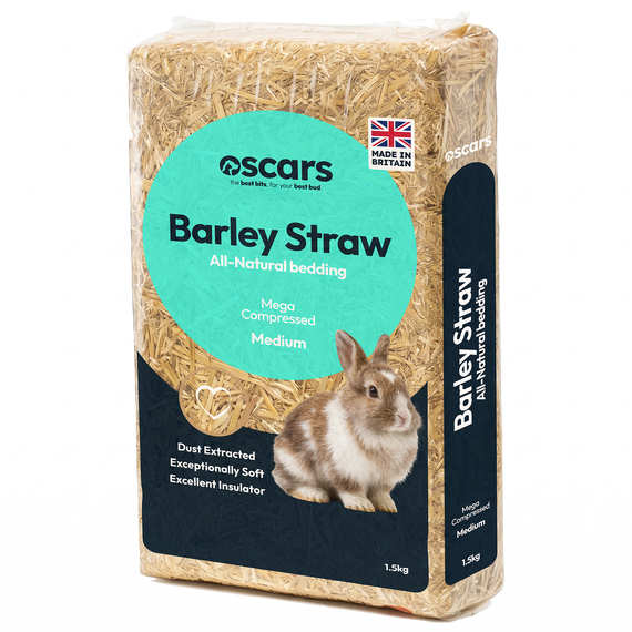 Oscars Barley Straw, 9kg - Rabbit, Guinea Pig & Small Pet Bedding Natural