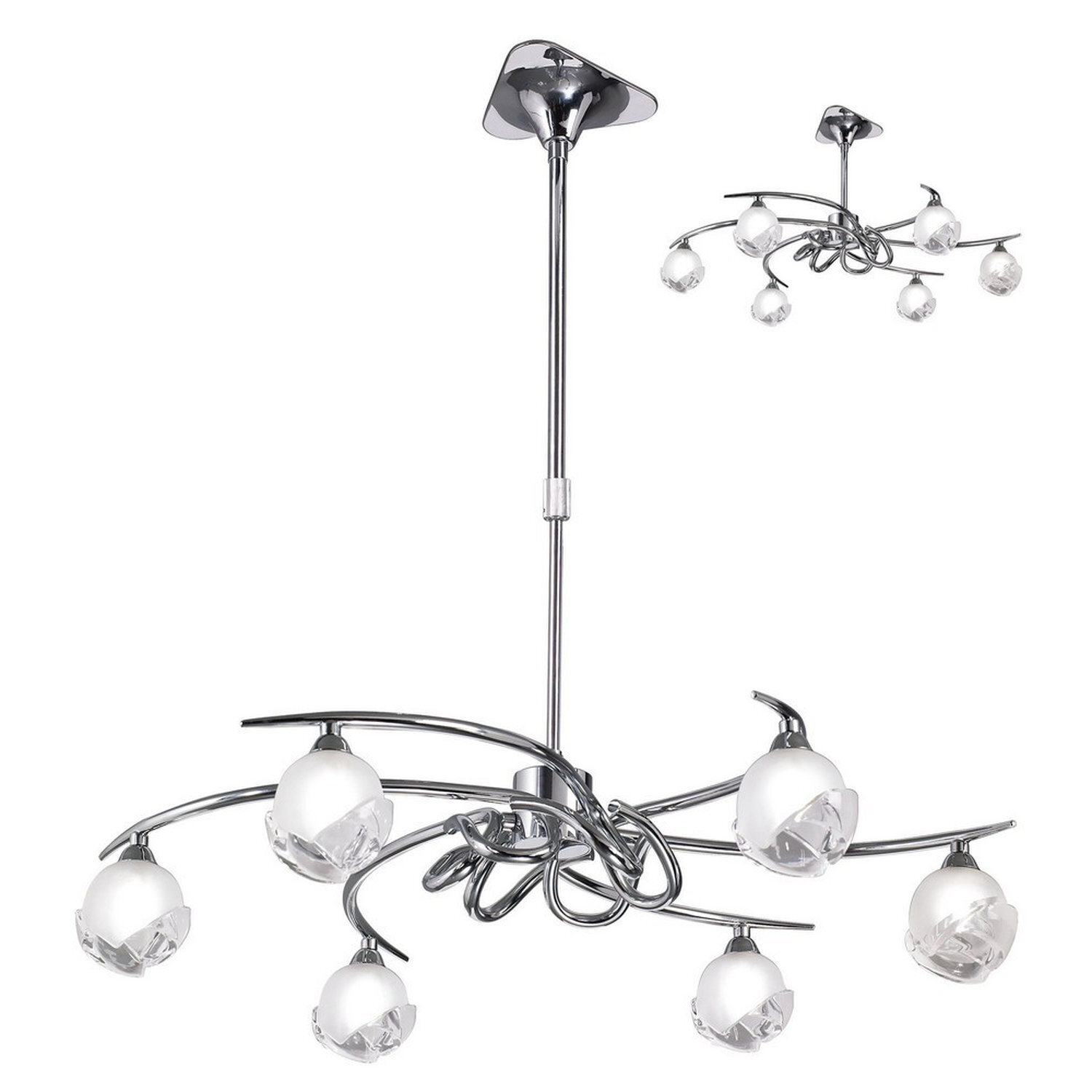 Inspired Lighting Fragma Pendant Light Chrome