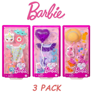 Barbie 3-Pack My First Fashion Outfits, HMM56