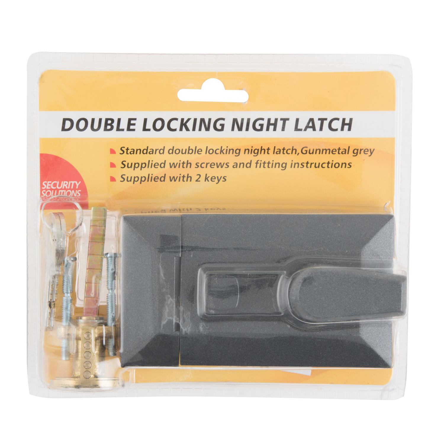 Standard Deadlatch Door Lock - Gunmetal