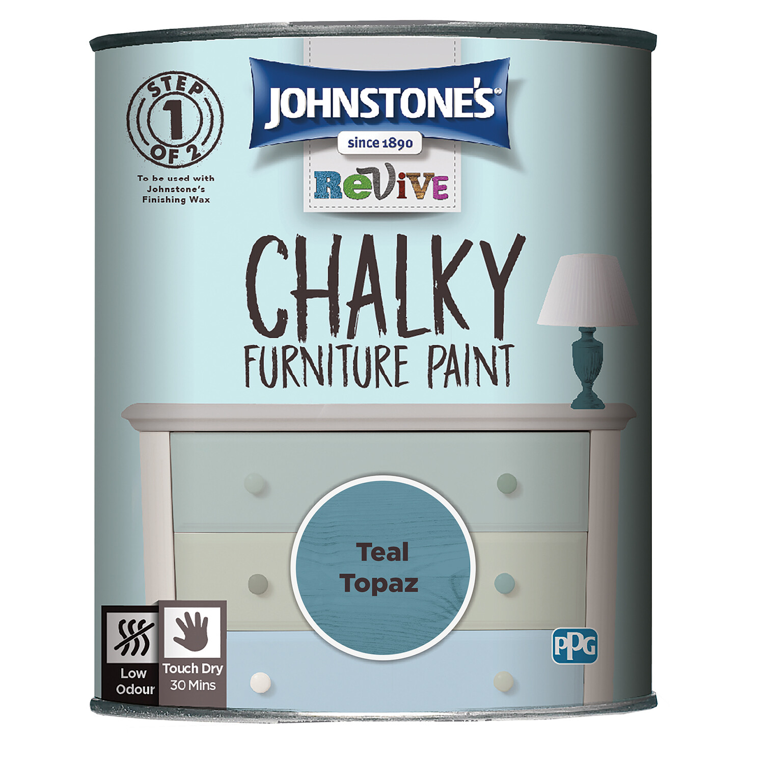 Johnstone's Chalky Furniture Paint - Teal Topaz