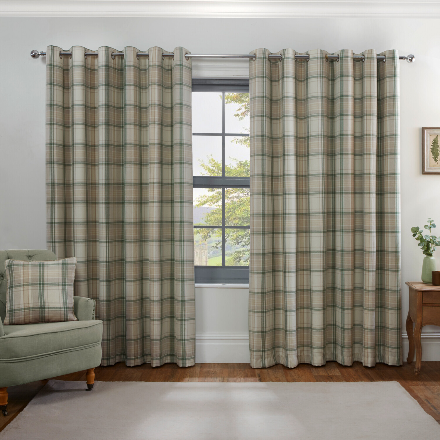 Hatfield Check Blackout Curtains