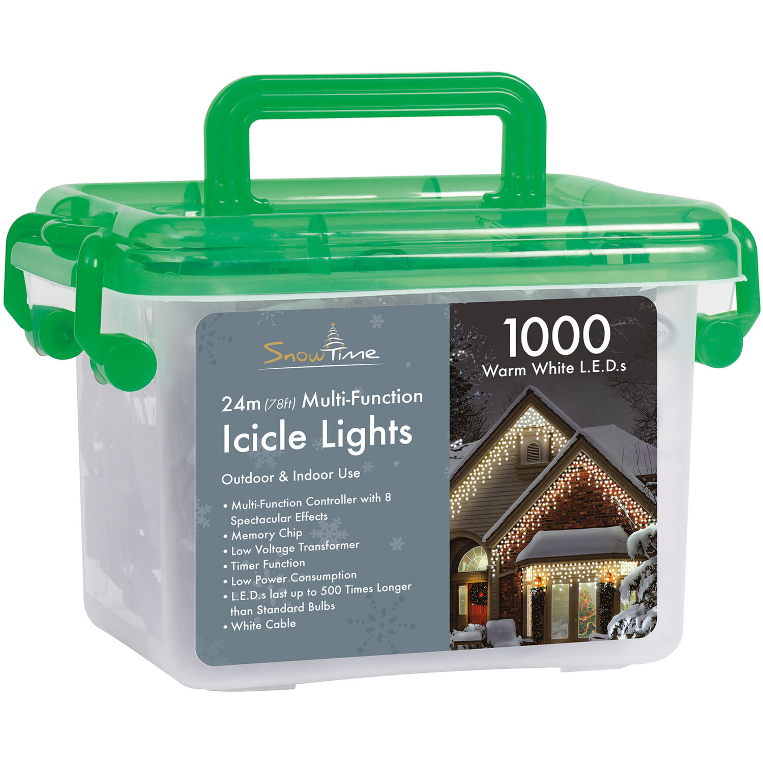 Multi Function LED Icicle Lights - Yellow