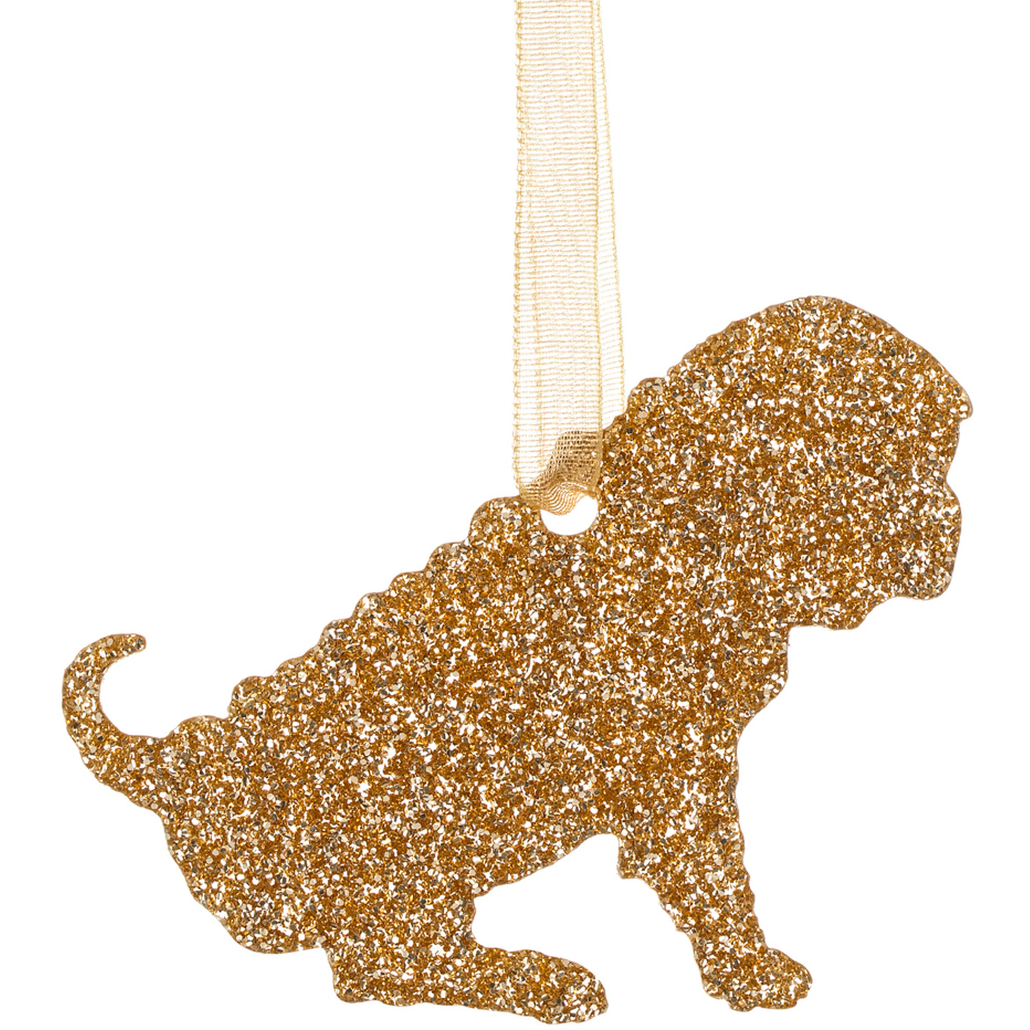 Pet Mirrors Glitter Shar Pei Christmas Decoration - Gold