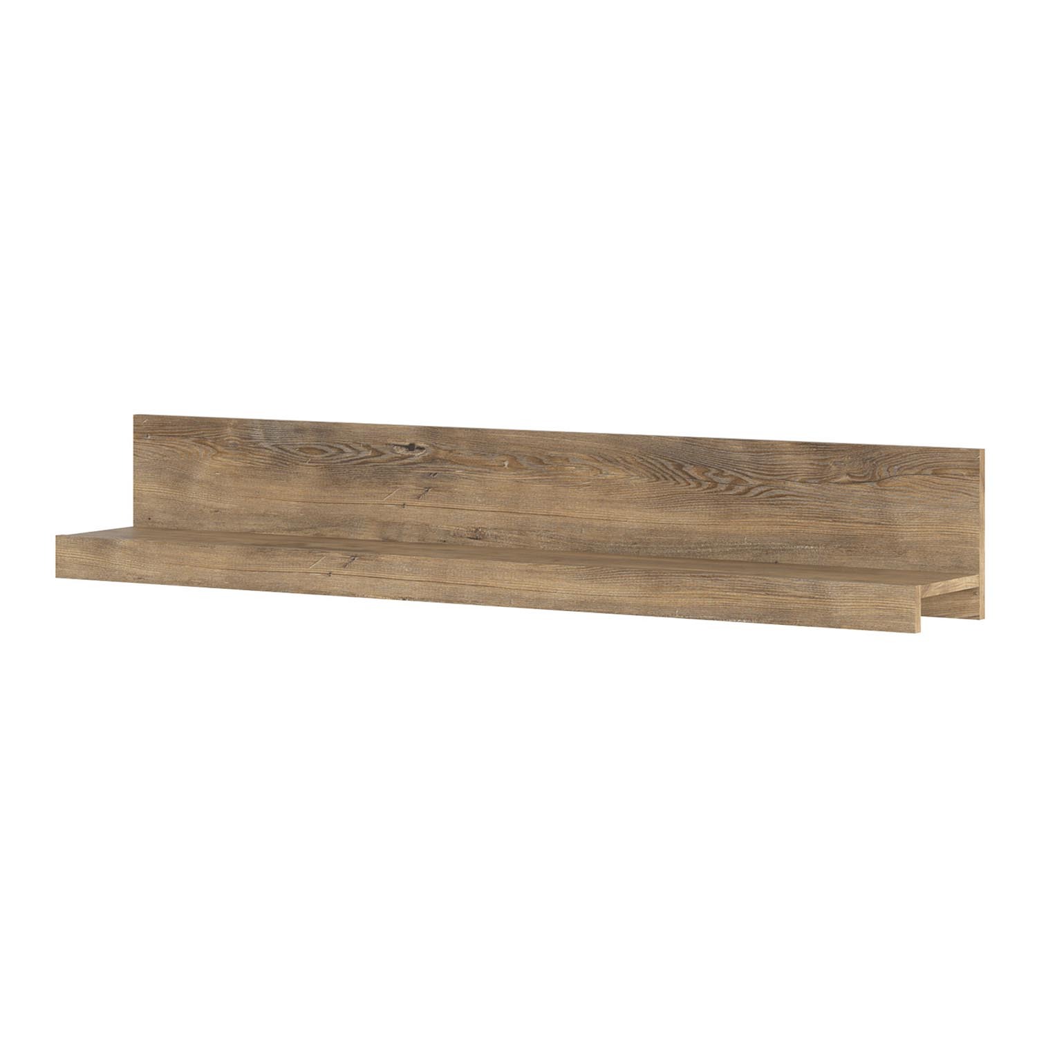 Rapallo Wide Wall Shelf - Chestnut Brown