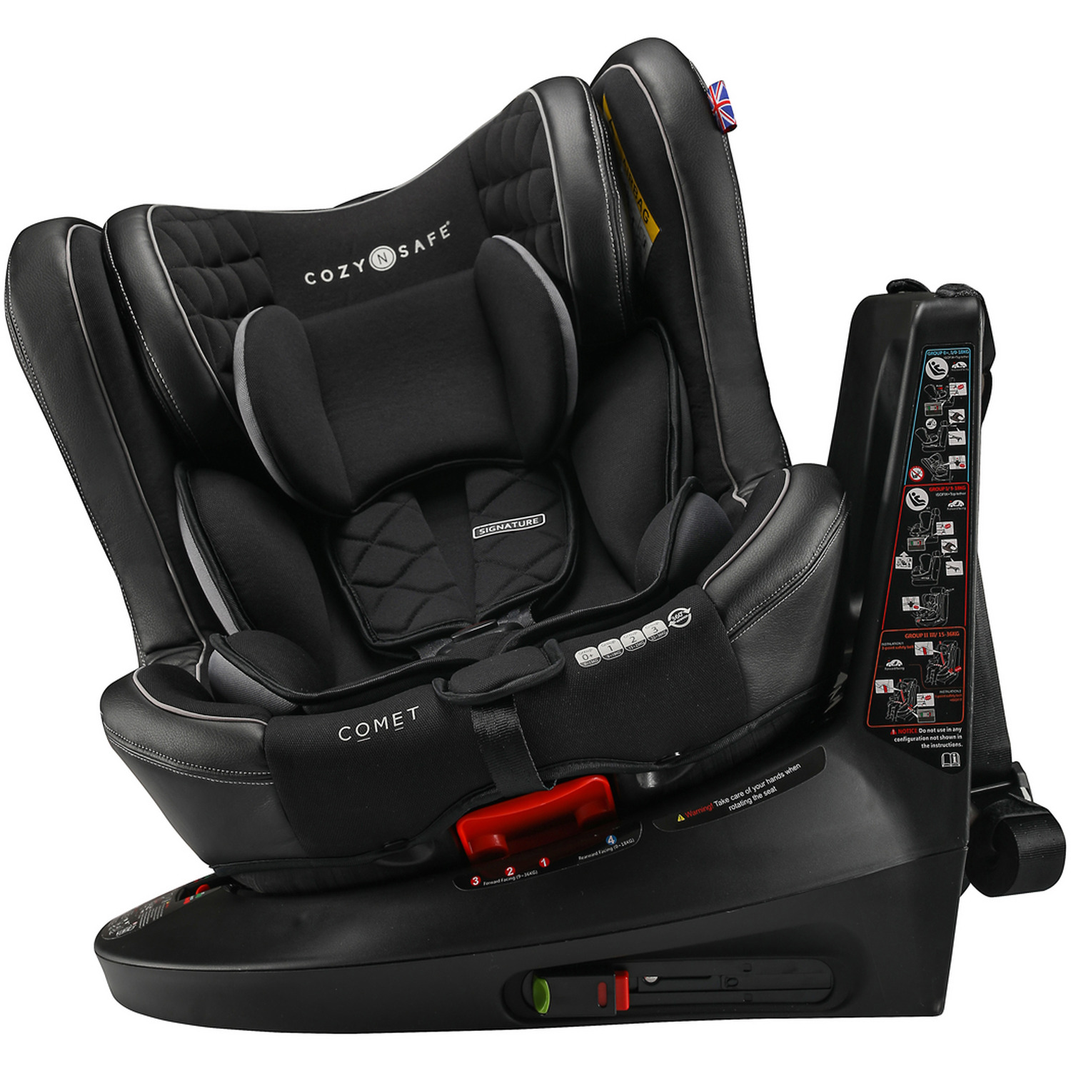 Cozy N Safe - Comet 360 - Child Car Seat - Black