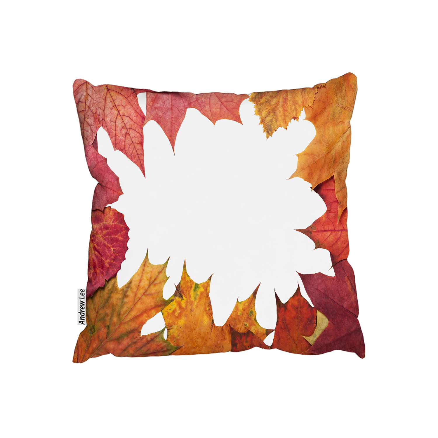 Red Autumn Border Cushion - Orange / 60cm