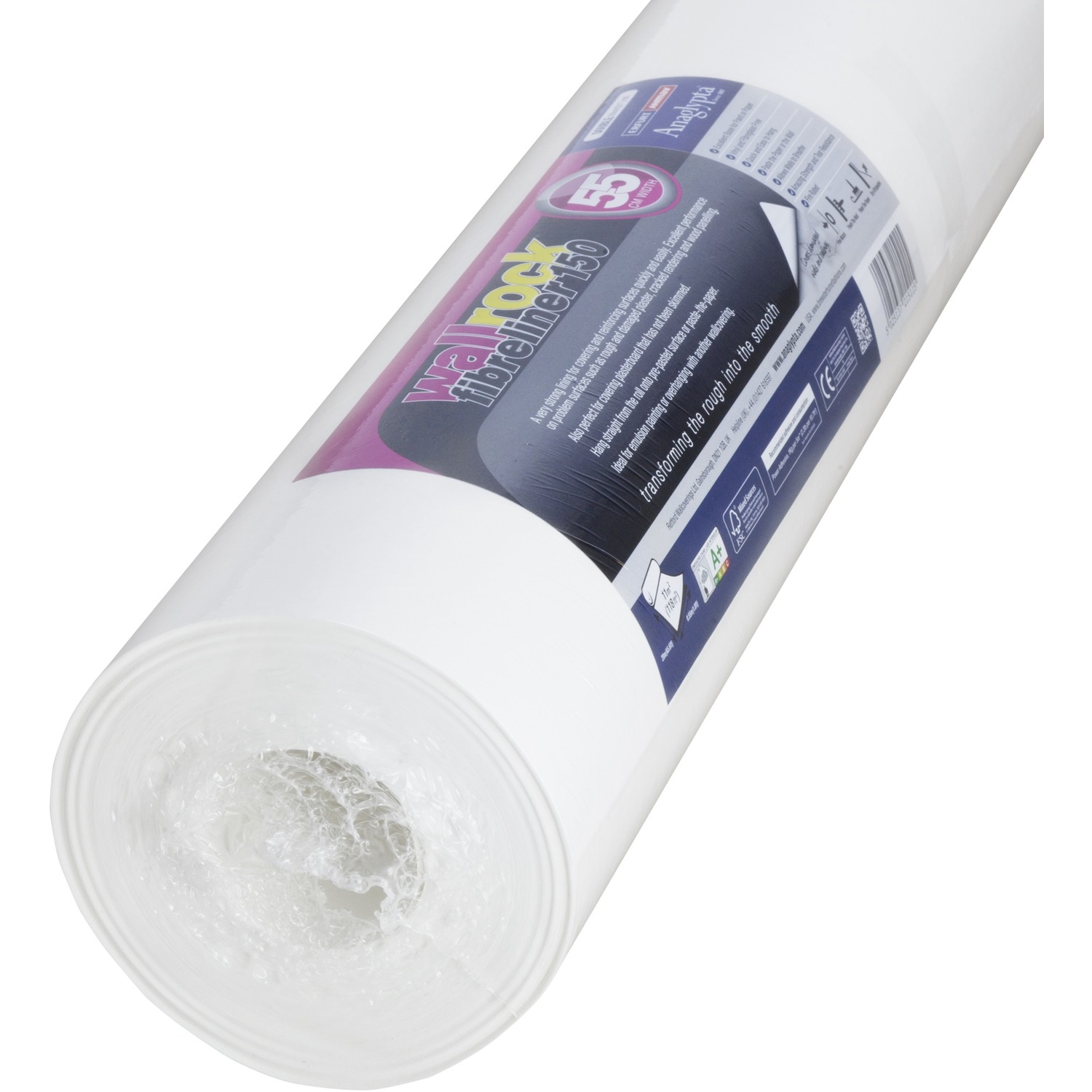 Wallrock Fibreliner Original 150 Double White Wallpaper