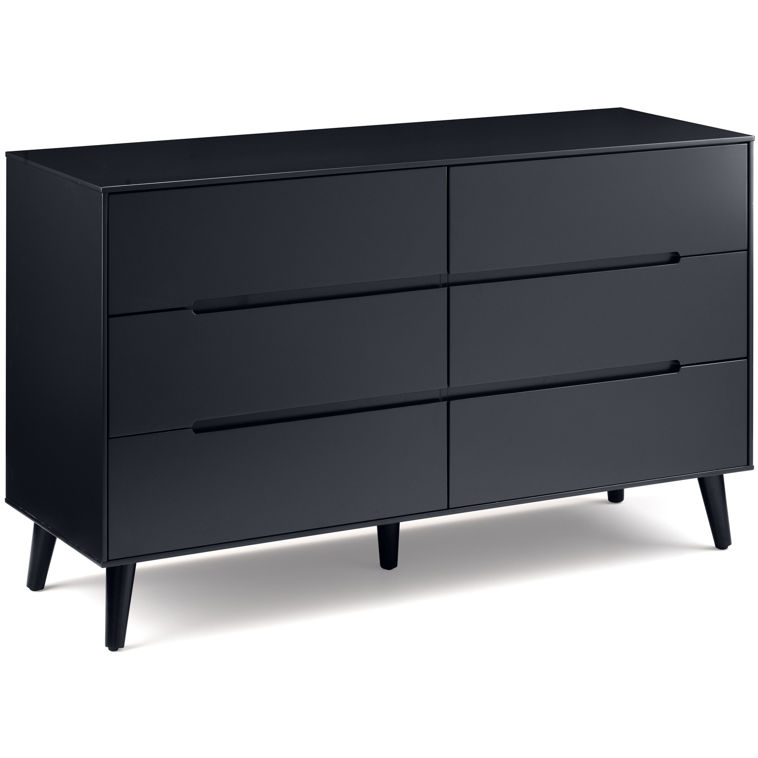 Julian Bowen Unisex Anthracite Black Alicia 6 Drawer Wide Chest - Image 6