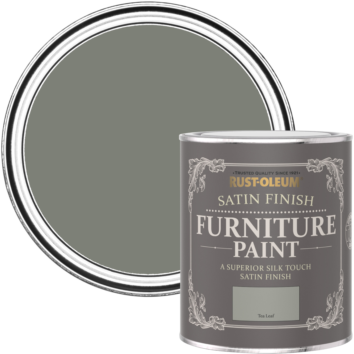 Rust-Oleum Satin Furniture Paint Tea Leaf - Grey