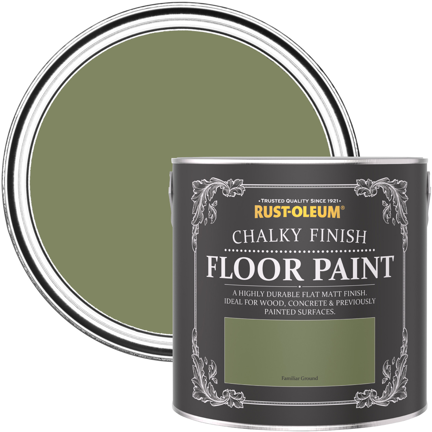 Chalky Floor Paint Familiar Ground - Green