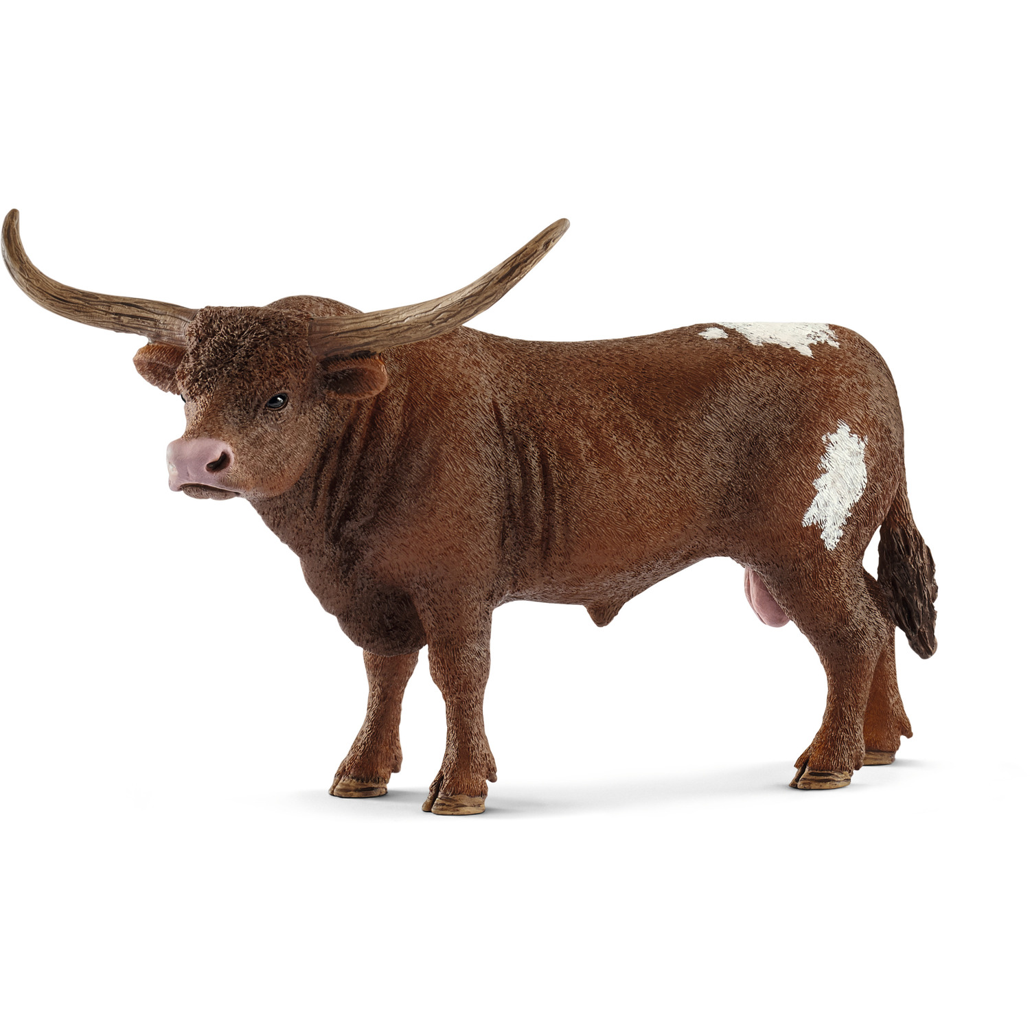 SCHLEICH Farm World Texas Longhorn Bull Toy Figure - Brown