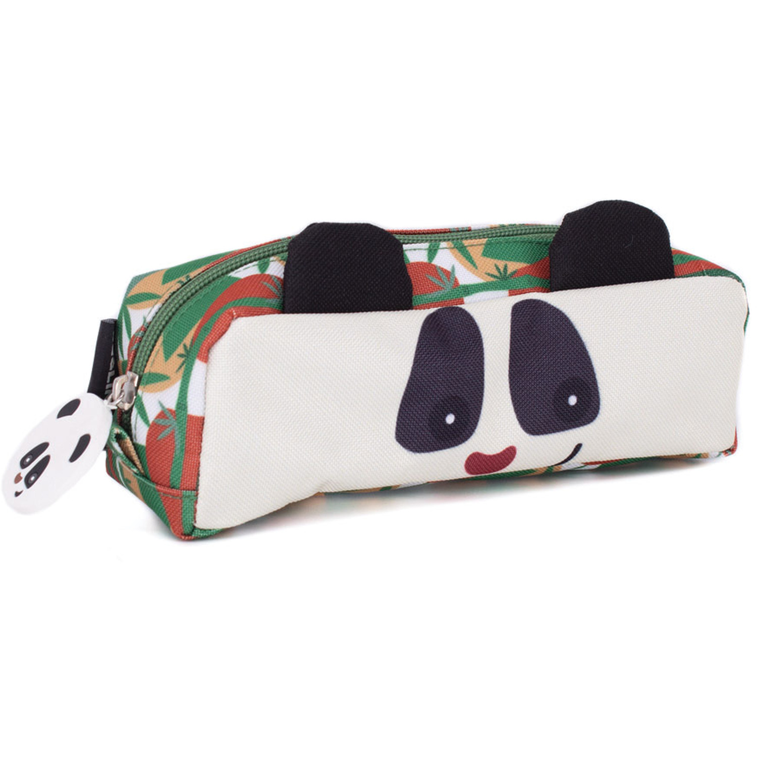 Rototos the Panda 1-Zip Animal Face Pencil Case - Green