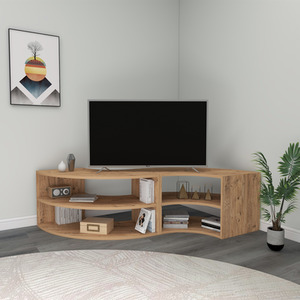 TV Stand Corner with Shelving Unit Melitta