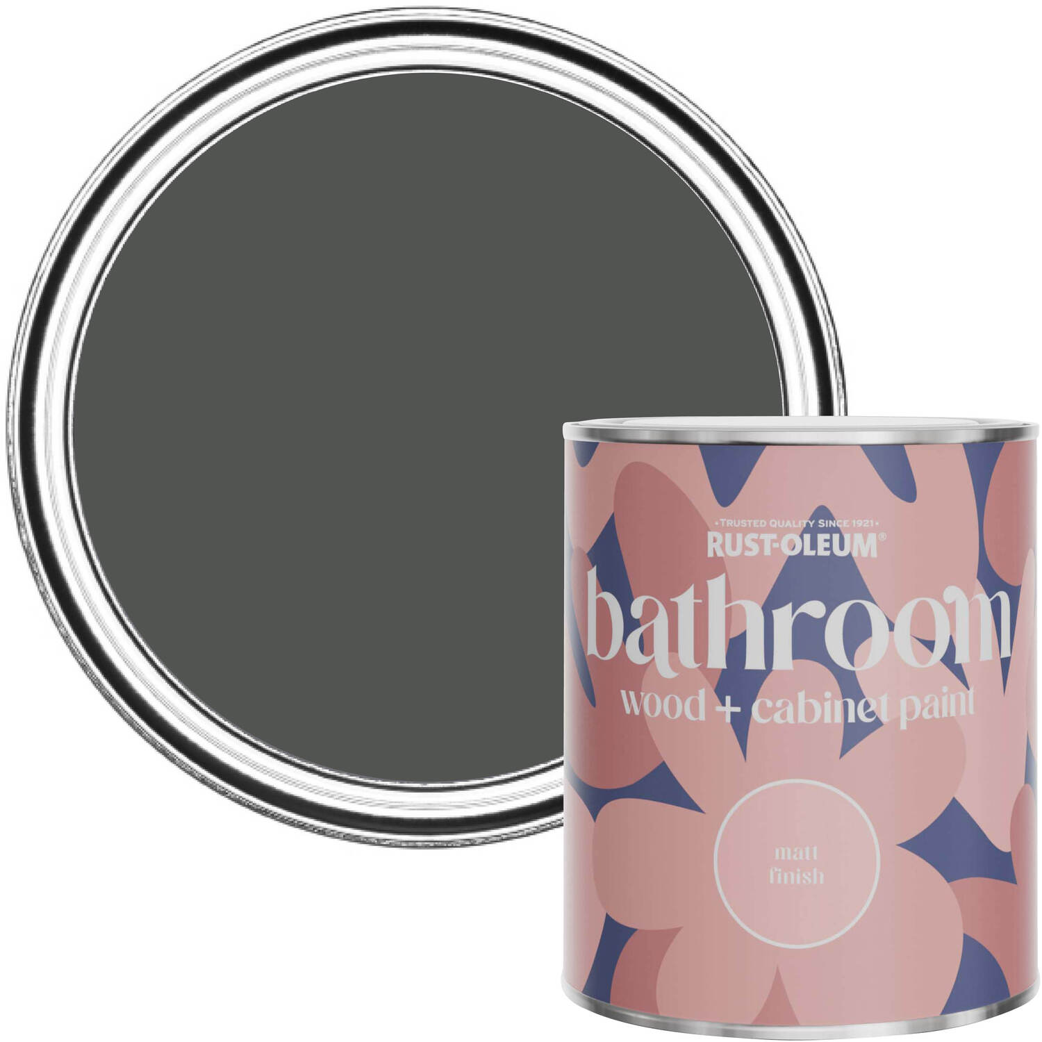 Rust-Oleum Bathroom Wood  Cabinet Paint Matt - Graphite 750ml - Graphite