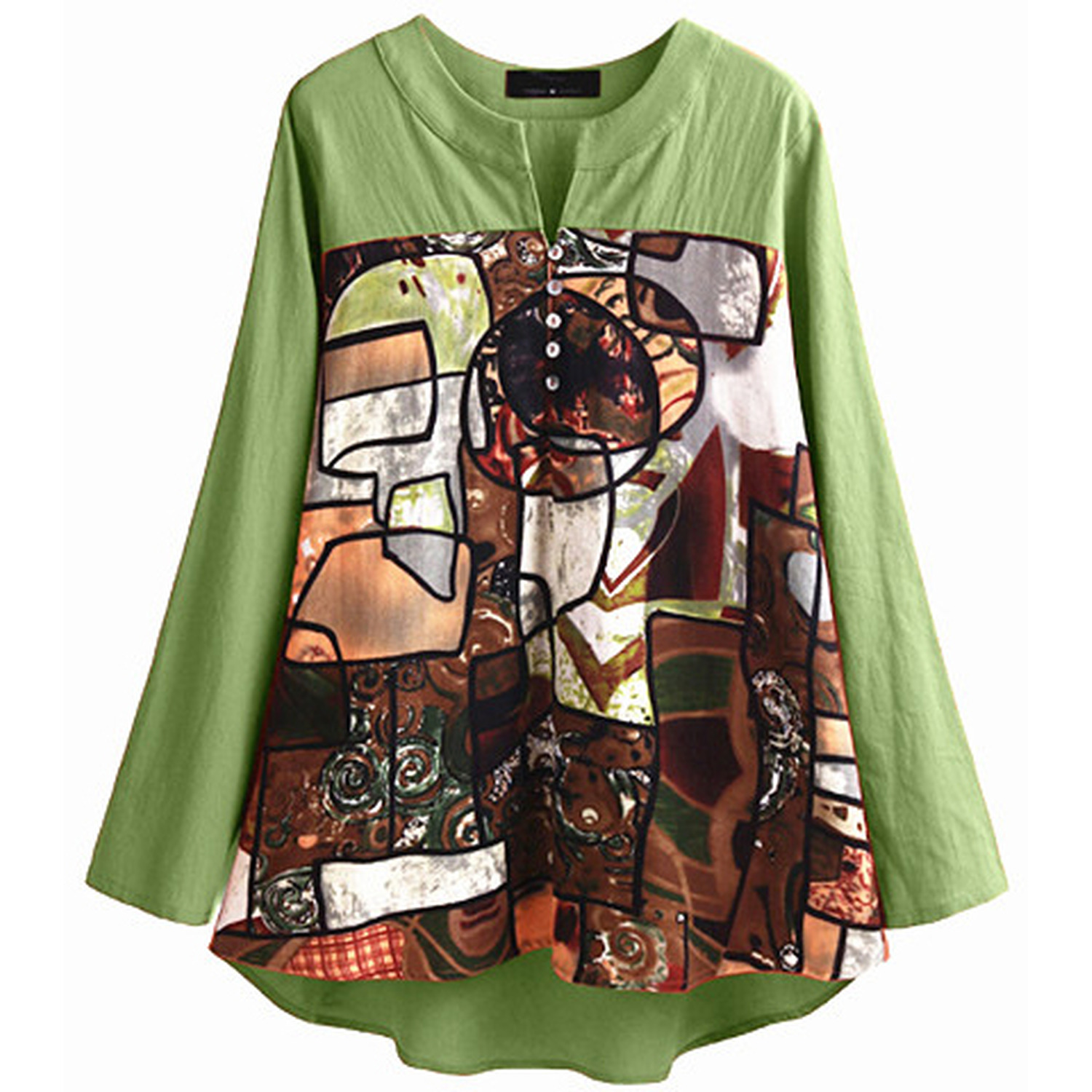 Casual Abstract Patterned Top