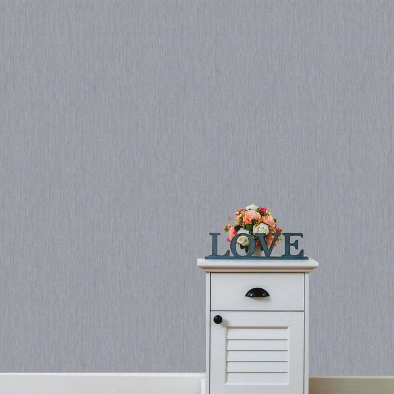 Direct Wallpapers Love Your Walls Shimmer Wallpapergrey(10M X 53Cm) - Grey / One Size