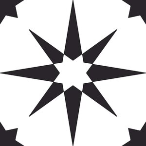 Floorpops Altair Floor Tiles (Pack of 10)BlackWhite()