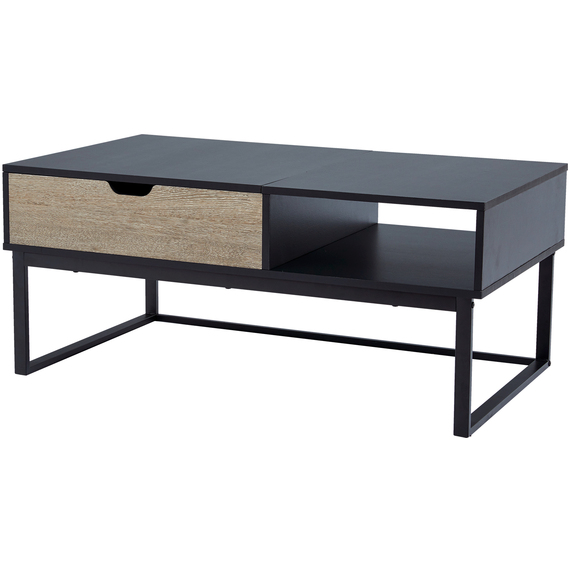 Bryson Two-Tone Lift Top Coffee Table Desk with Storage