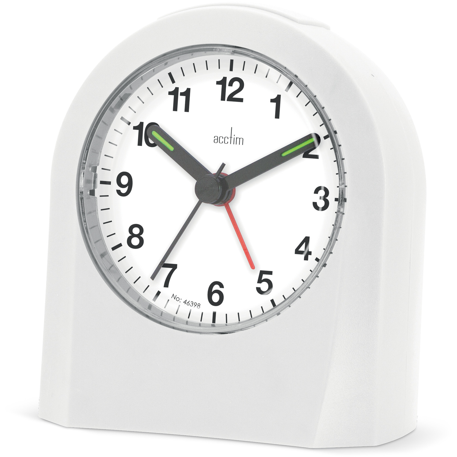 Acctim Palma White Alarm Clock - White