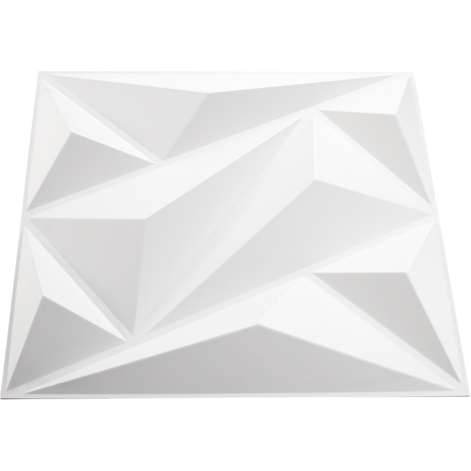 Livingandhome 12Pcs 3D Three-Dimensional Concav-Oconvex Relief Wallpaper Wall Panels - White / 3.2Cm