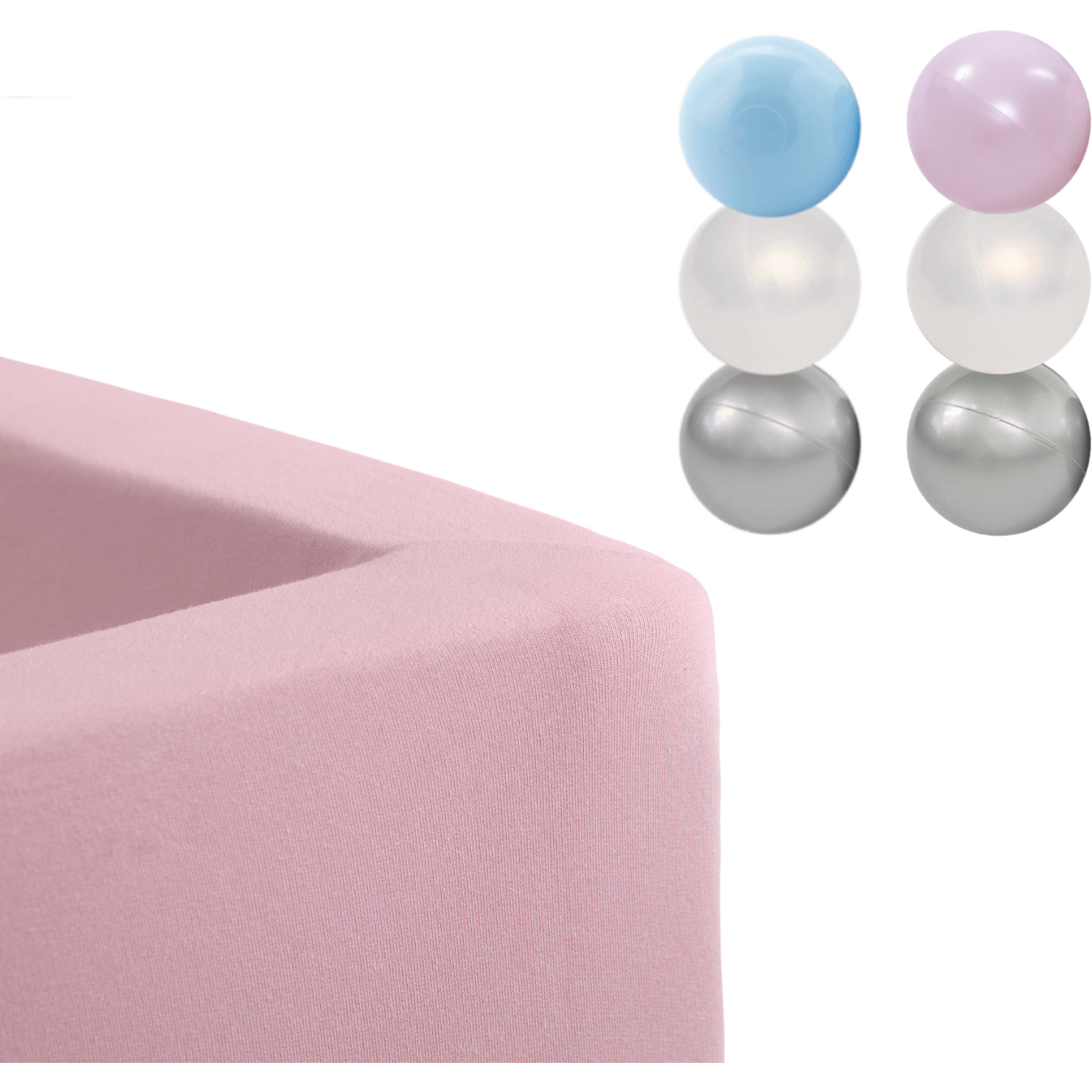 Image of Velvet Square Ball Pit - Pink