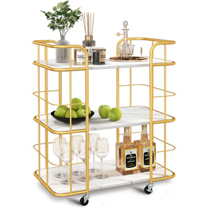3-Tier Rolling Buffet Serving Cart