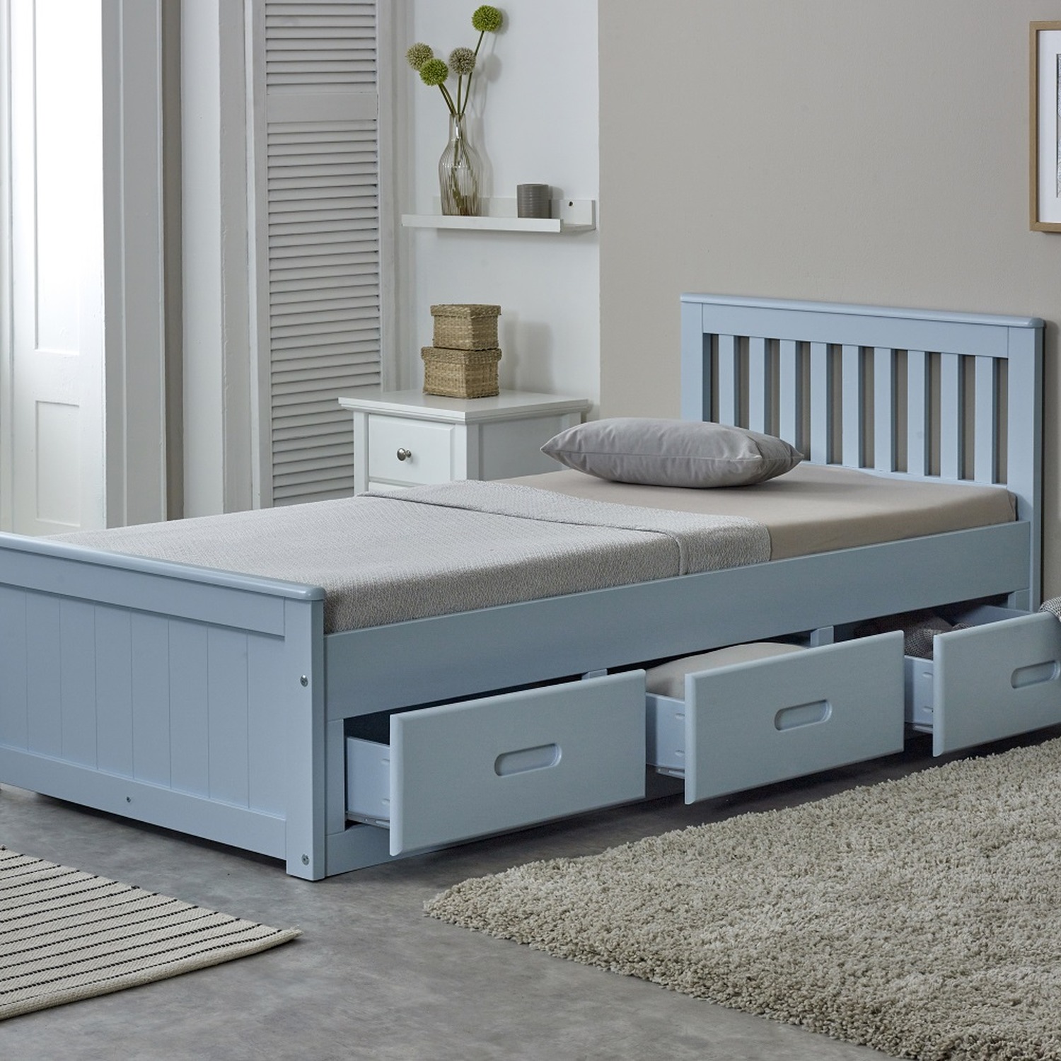 Mission Storage Bed Frame - Blue
