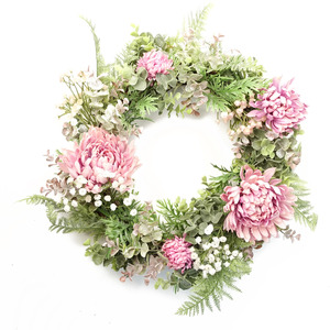 Artificial Pink Floral Wreath