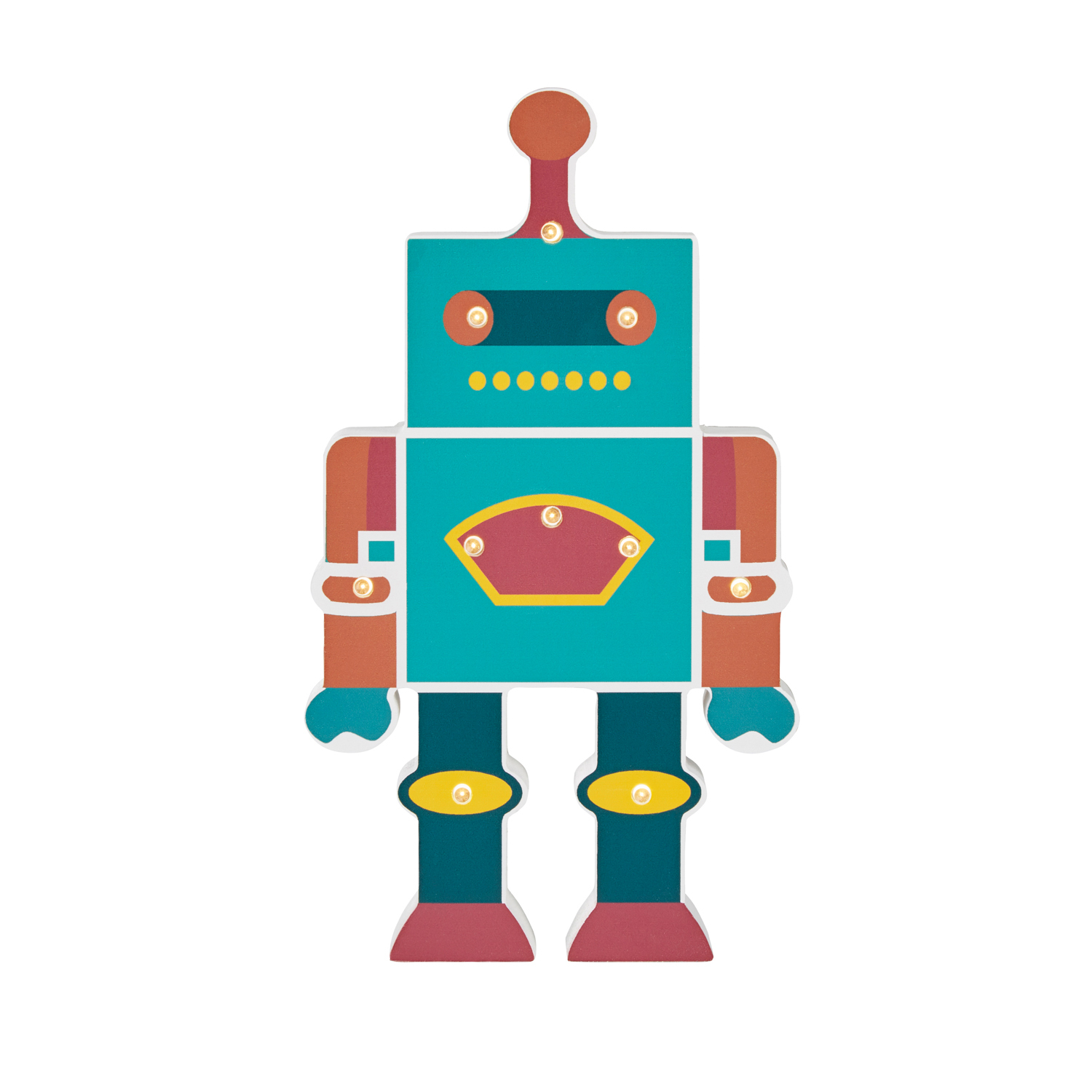 Glow Children S Robot Table Lamp - Blue