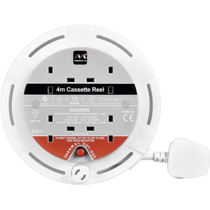 Masterplug 4 Socket 4m 13A Cassette Reel