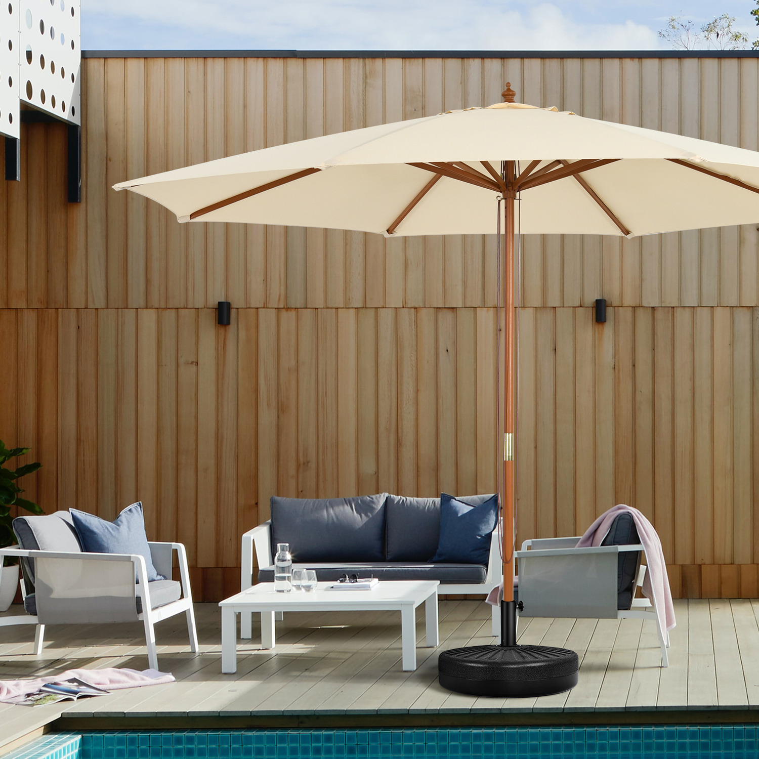 Parasol Umbrella Base Stand - Black