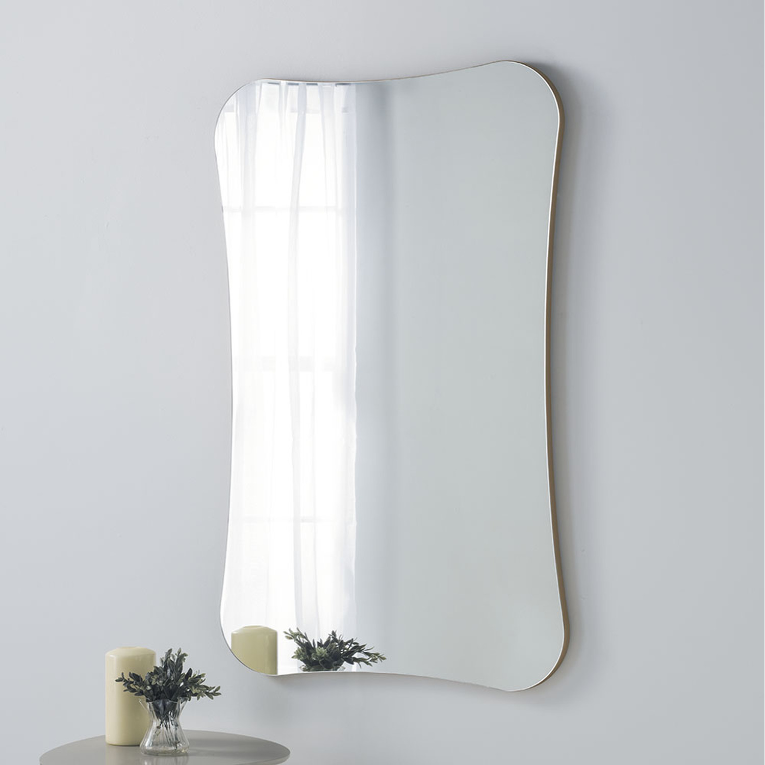 Barnsbury Curved Gold Organic Mirror - Gold 80cm