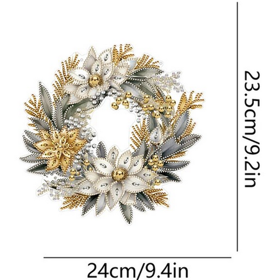 Christmas Wreath Hanging Diamond Art Kit Crystal