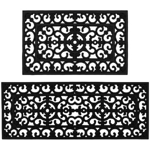 JVL Lexi Rubber Mat and Runner Set