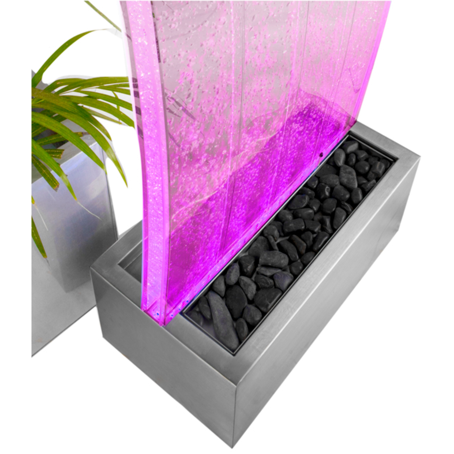 Colorbond Water Feature Primrose Cosmo Curved Bubble Water Feature Wall with Colour Changing ...