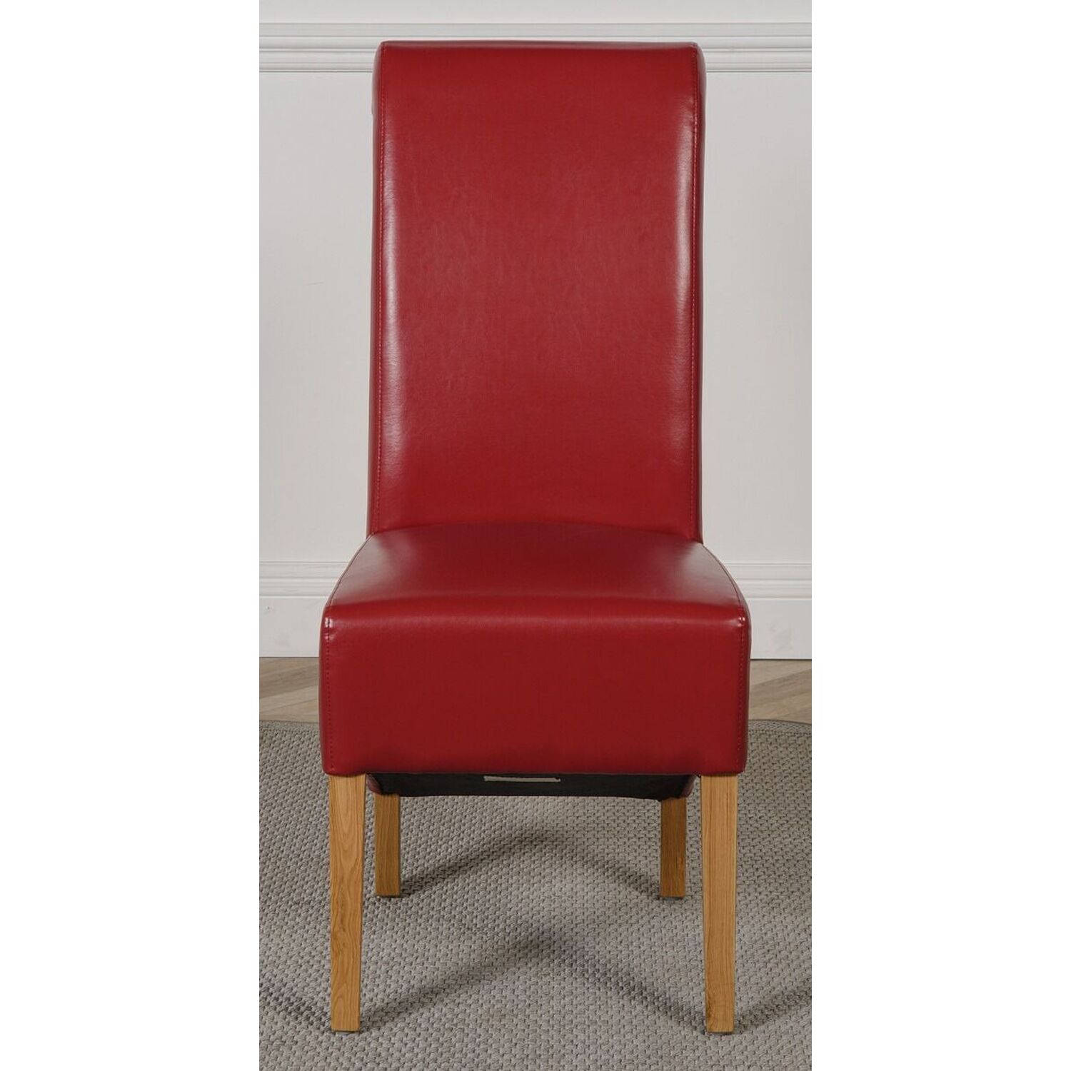 Montana Leather Dining Chairs - Red