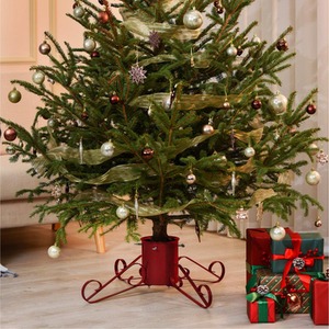 Traditional Scroll Leg Metal Christmas Tree Stand Large - Red