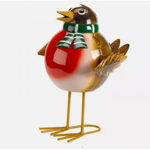 Christmas Metal Robin Decoration