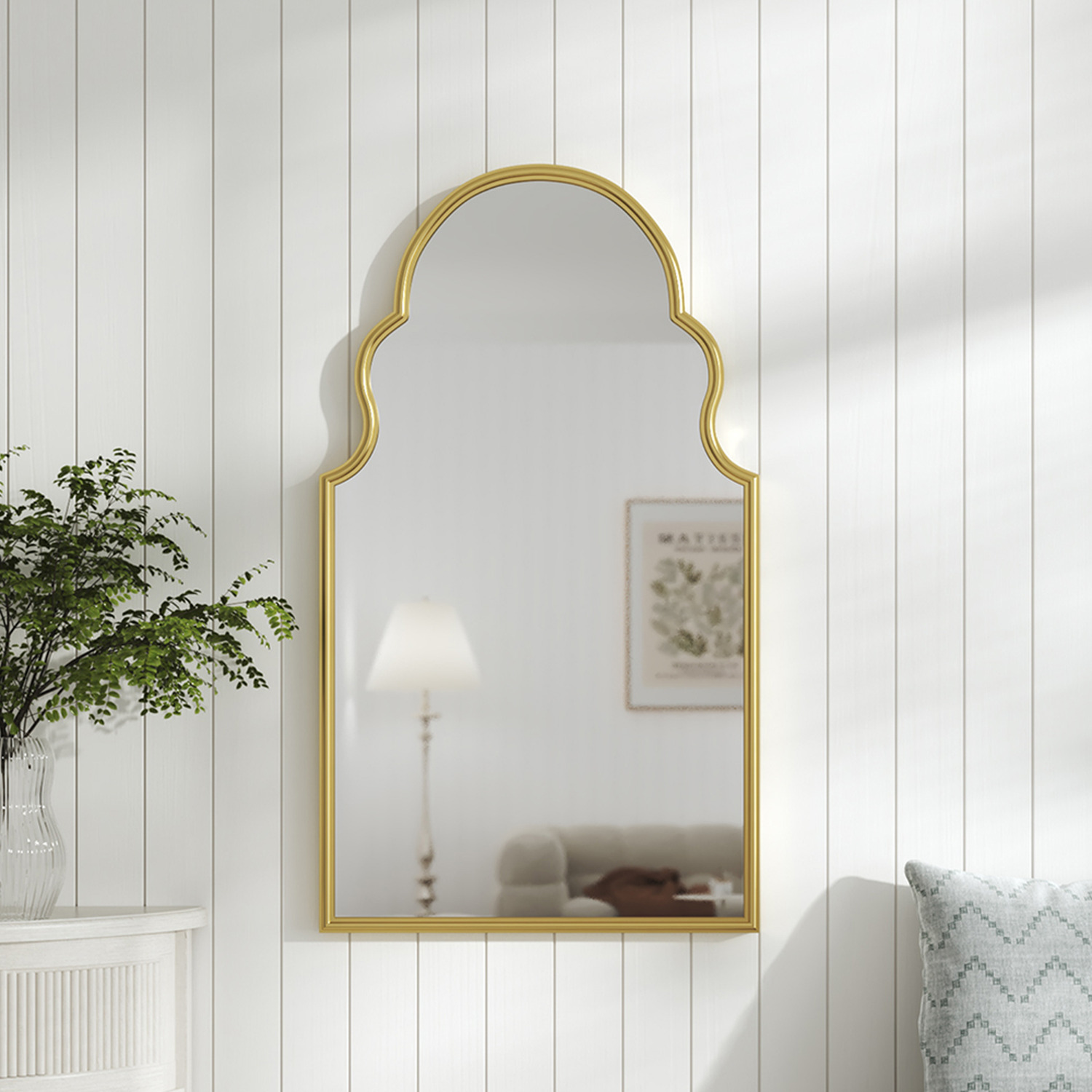 Image of Gold Metal Decorative Wall Mounted Mirror&hellip;