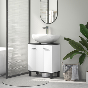 HOMCOM Under Sink Bathroom Cabinet for Basin with or without Pedestal